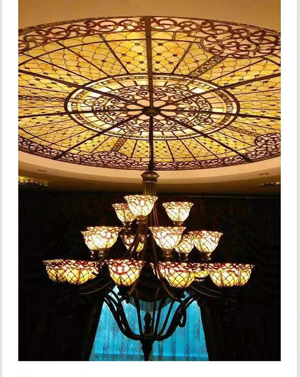 上海彩色室内玻璃装饰玻璃穹顶