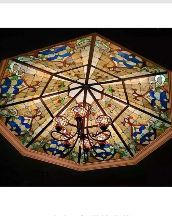 东莞彩色室内玻璃装饰玻璃穹顶